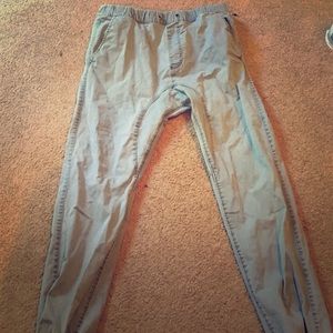 Jean Whitewashed Joggers
