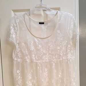 Torrid sheer lace top.