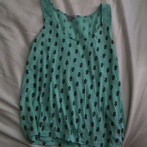 Mint green and black tank top