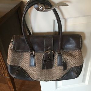 Real brown coach purse