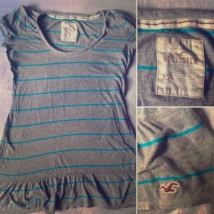 Hollister frilly t shirt