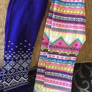 Girls winter theme leggings two pack Snowflakes❄️