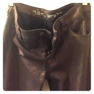 The Limited Size 6 Bronze Metallic Legging Jean