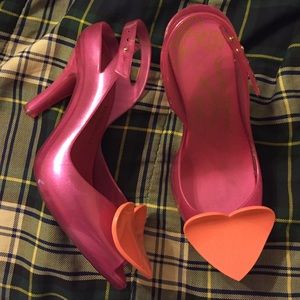 Pink and coral shoes