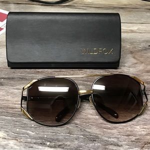 Wildfox Sun Dynasty Sunglasses in Black/Gold