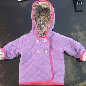 Mini Boden jacket, lavender with floral lining