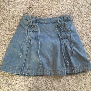 Free people jean skirt