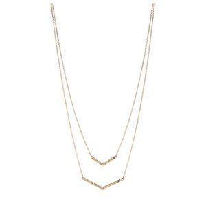 Two Layer Double Chevron Necklace