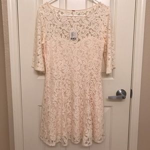Free people ivory lace dress