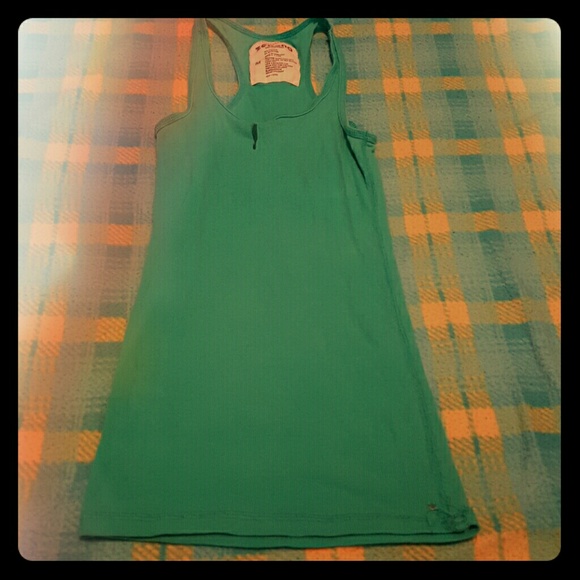 Teal racer back tank top