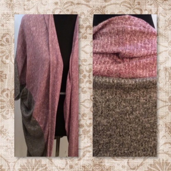 💠CLEARANCE NEW Oversized Mauve & Gray Cocoon💠💠 - Picture 2 of 3