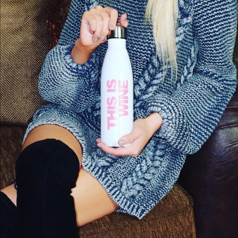 Thermal bottle "this is wine" #grapeful