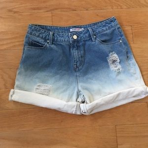 JustFab Ombré Denim Shorts