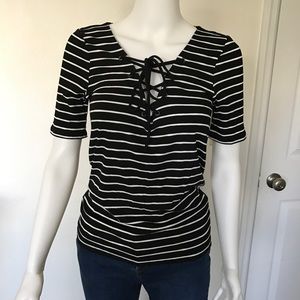 American Eagle Lace Up Top