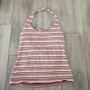 Striped halter top