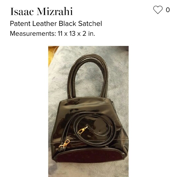 Isaac Mizrahi Black Patent Leather Bag