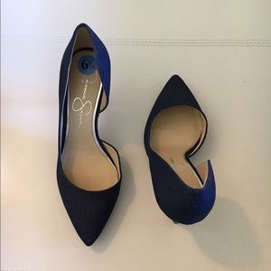 Brand New Jessica Simpson Denim Blue Heels!