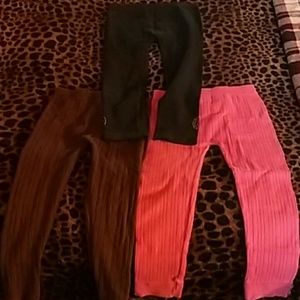 Lot of 3 girl's leggings