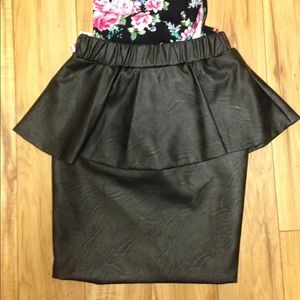 Leather Peplum skirt Leather Peplum skirt