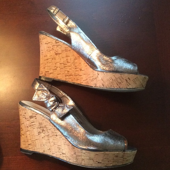 Nordstrom "Preview" Metallic Wedge Sandal