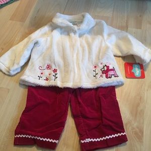 Baby Girl 2 Piece Sweater & Pant Set