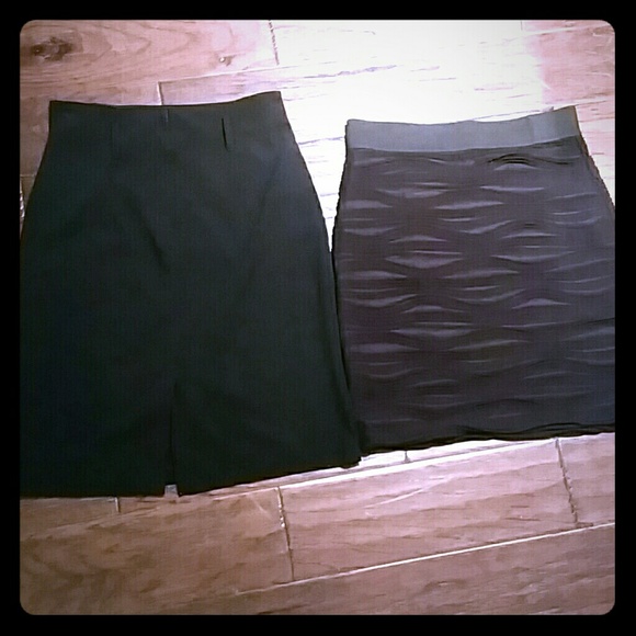 Two black skirts H&m and KOHLS