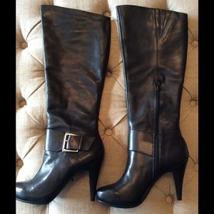 Price reduced! Tall stiletto leather boots