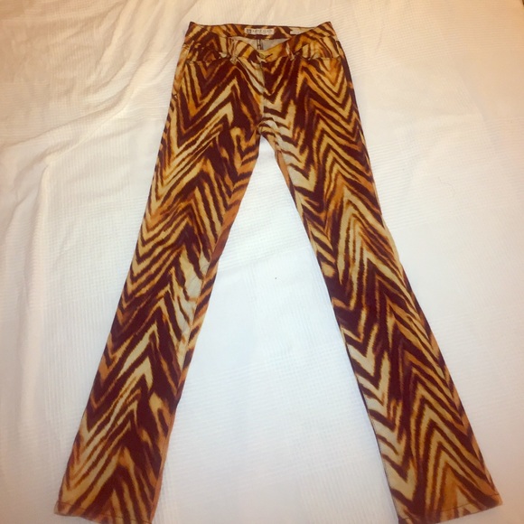 Authentic AnneKlein Animal leo Print stretch jeans