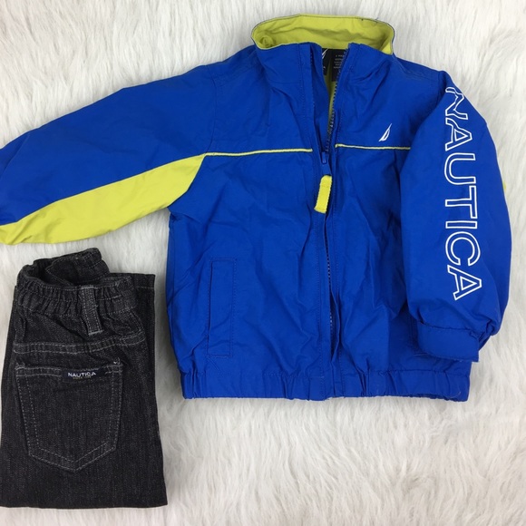Nautica windbreaker jacket and dark wash jeans set