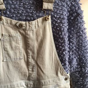 Girls Light Wash Denim Overalls