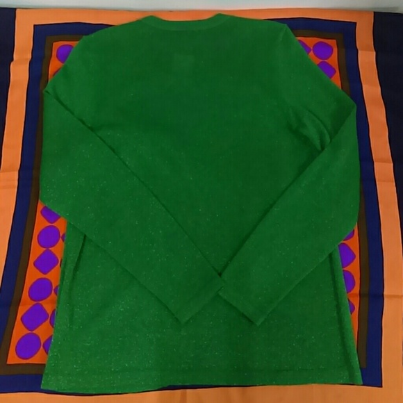 Elementz Green Shimmer Sweater Top Sz. M - Picture 3 of 3