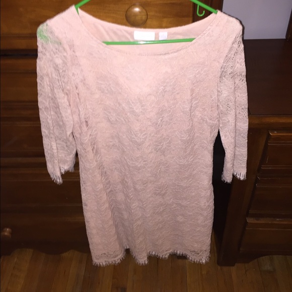 Pink lace dress