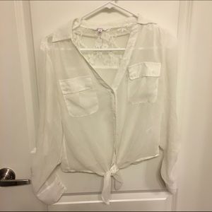 Sheer button up shirt