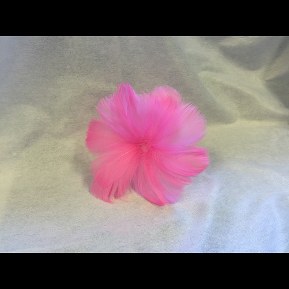 Alani Rose's Pink Pua Feather Hair Flower