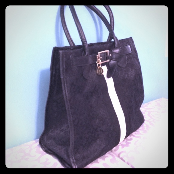 Tommy Hilfiger black/white tote