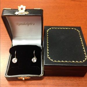 Sterling Silver and faux diamond earrings