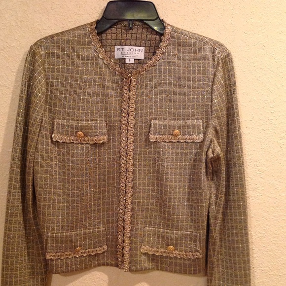 Gold St John cropped jacket
