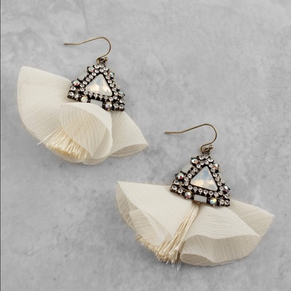 Jewelry - ‘Lauren’ Tassel fabric dangle earrings