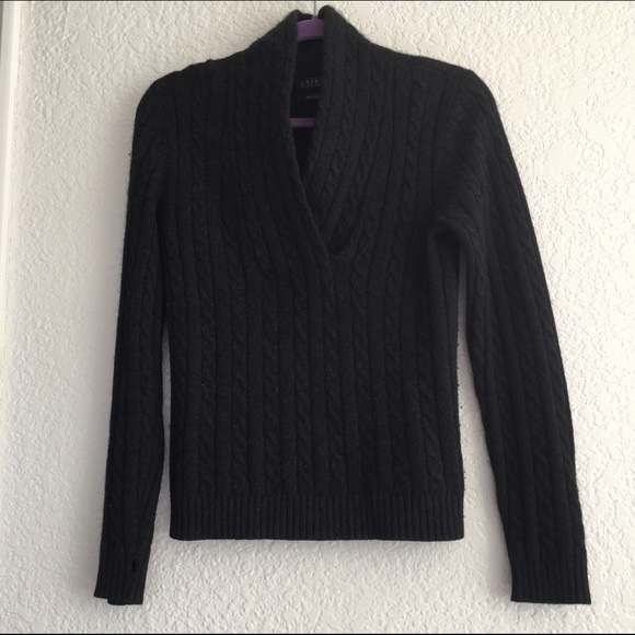 100% Cashmere Ralph Lauren cable knit sweater