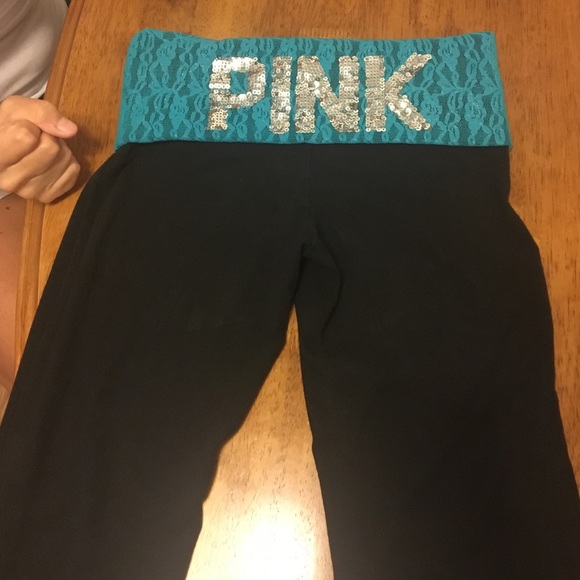 Victoria's Secret pink yoga pants.