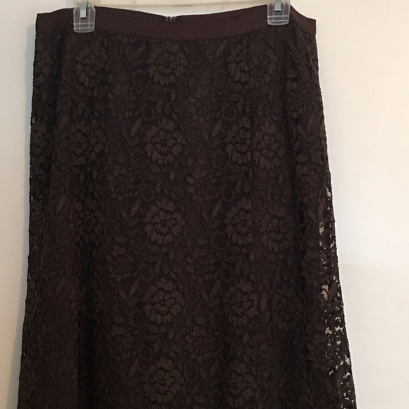 Brown lace skirt