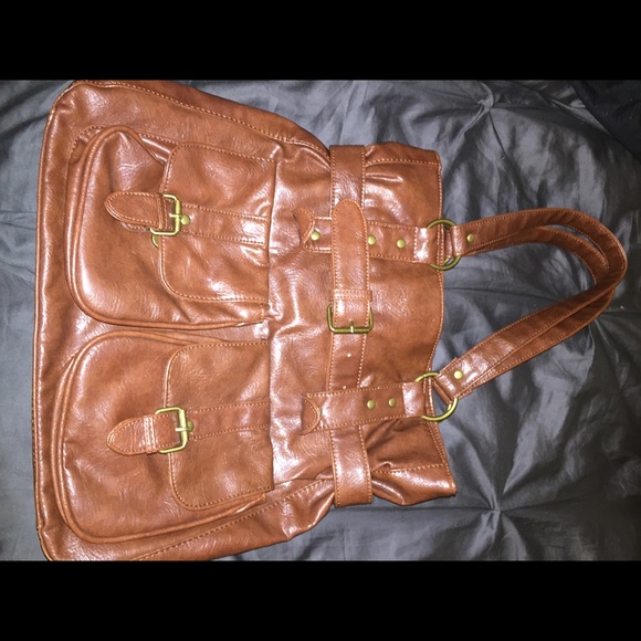 3 leather brown purses bundle