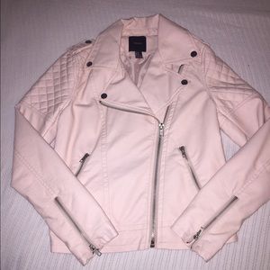 NWOT Moto leather pink jacket