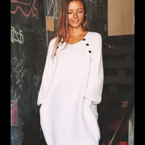 Last One ! Black Knit Sweater Tunic Dress - Picture 4 of 4