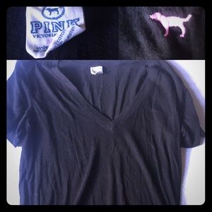 Pink v neck t shirt