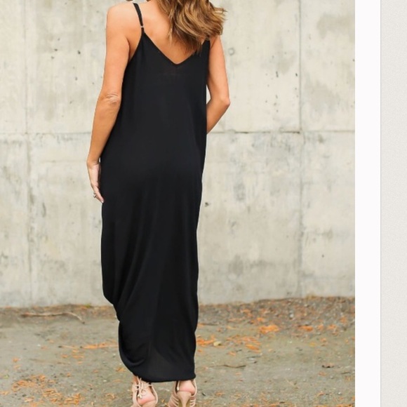New Black Cocoon Maxi Dress - Picture 2 of 2