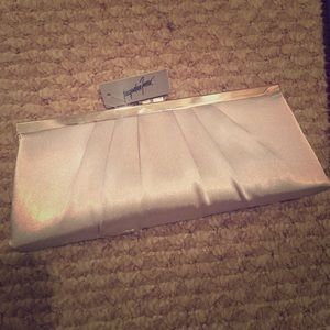 Silver clutch/satchel handbag