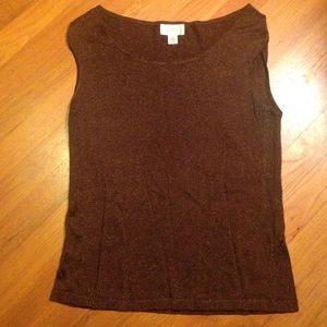 Loft sparkly brown shell