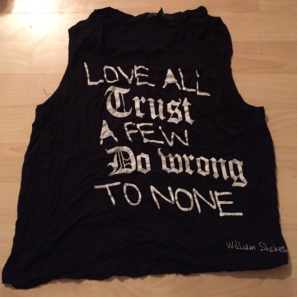 Shakespeare quote tank top