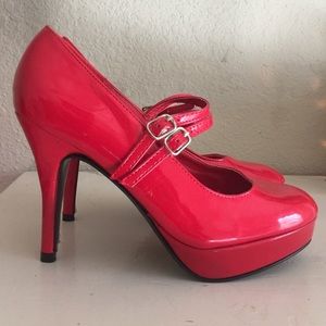 Red Mary Jane Heels